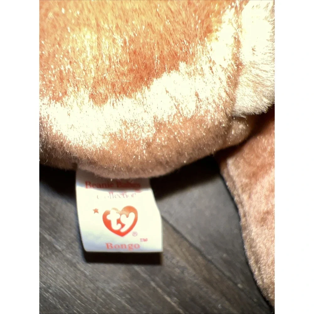 Ty Beanie Baby Bongo the Monkey Brown Tan Plush 1995 Vintage Collectible Tagged